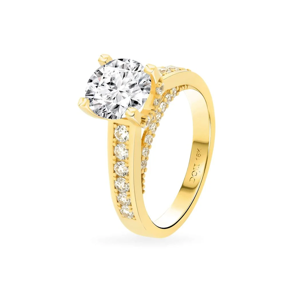 Nhẫn vàng 18K gắn đá CZ DOJI AFRM600010D1CZ1