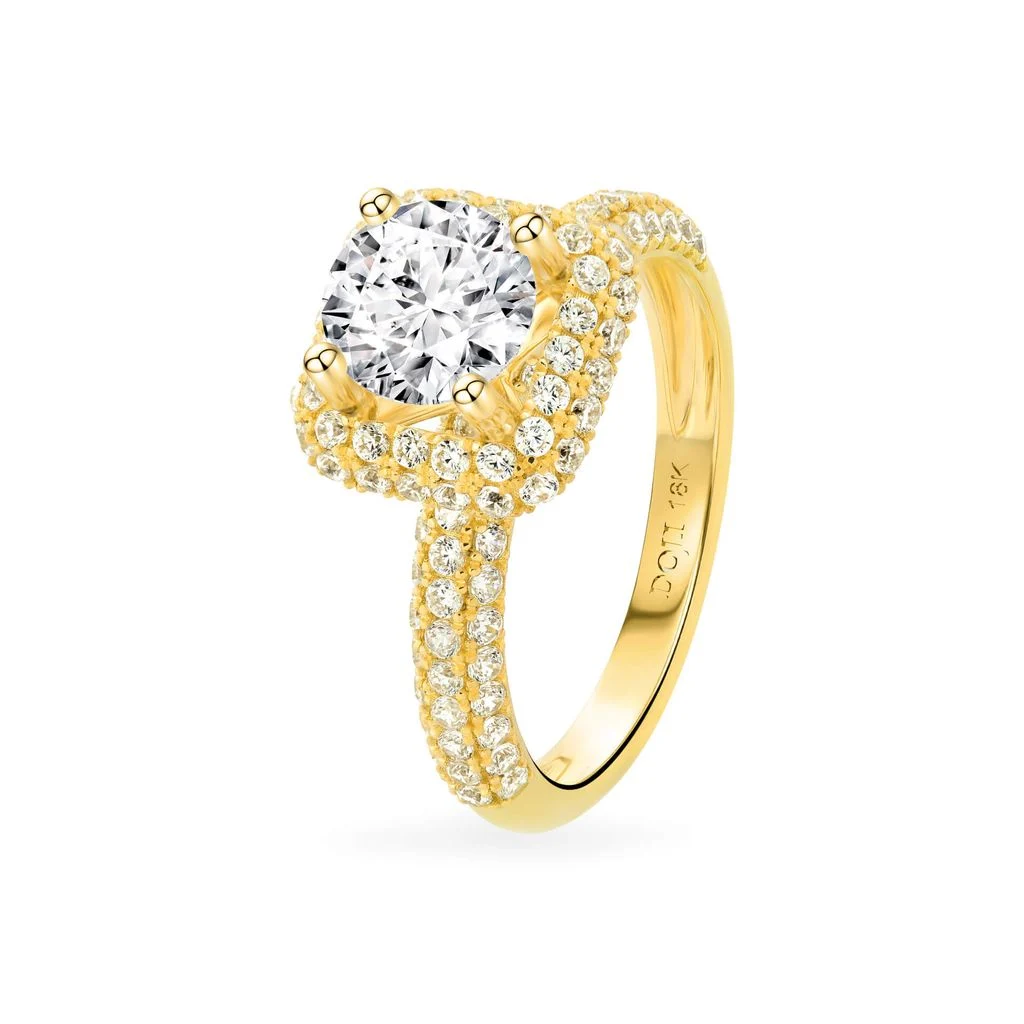 Nhẫn vàng 18K gắn đá CZ DOJI AFRM500304D1CZ1