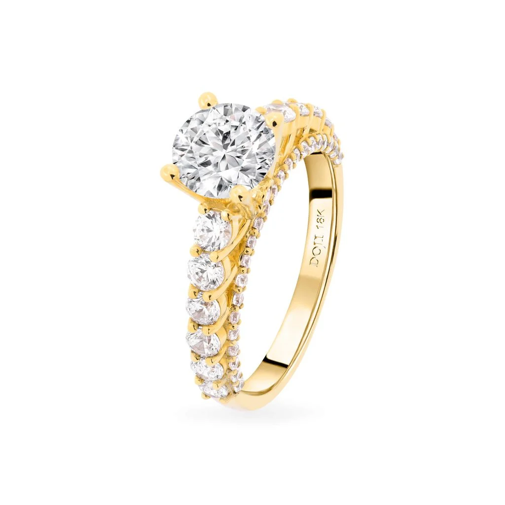 Nhẫn vàng 18K gắn đá CZ DOJI AFRM500298D1CZ1