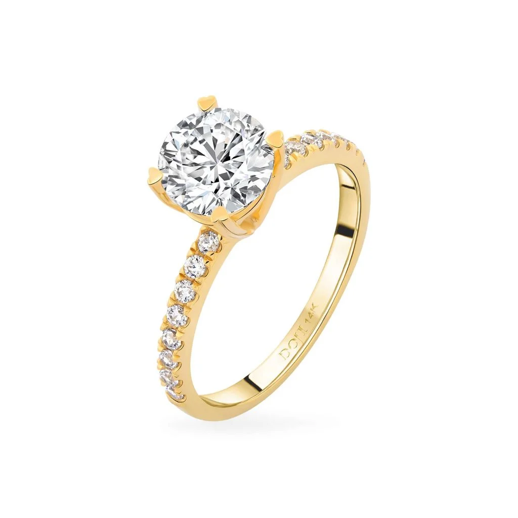 Nhẫn vàng 14K gắn đá CZ DOJI AFRJ000048F1CZ1
