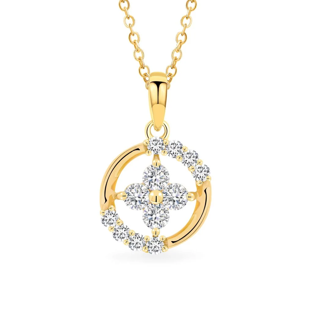 Mặt dây vàng 18K gắn đá CZ DOJI AFPM001122D1CZ1