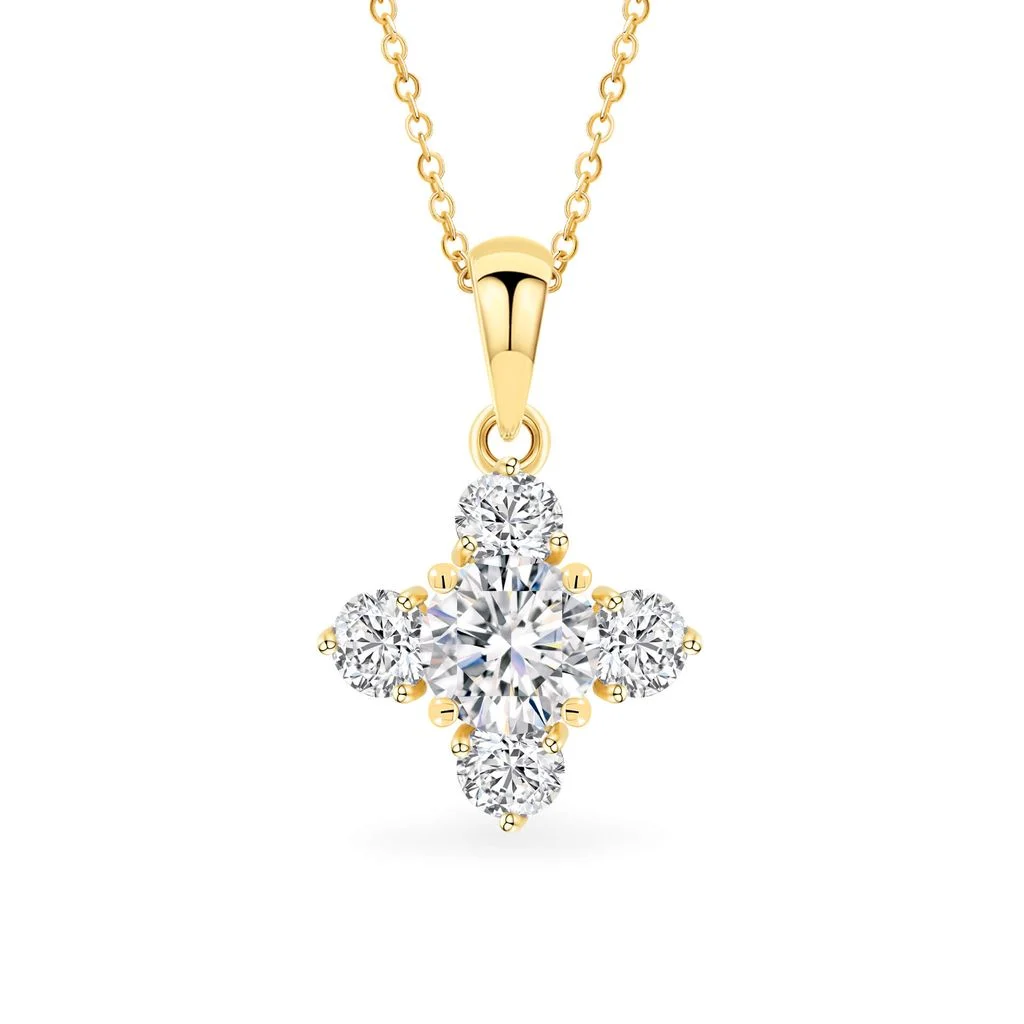Mặt dây vàng 18K gắn đá CZ DOJI AFPM400459D1CZ1