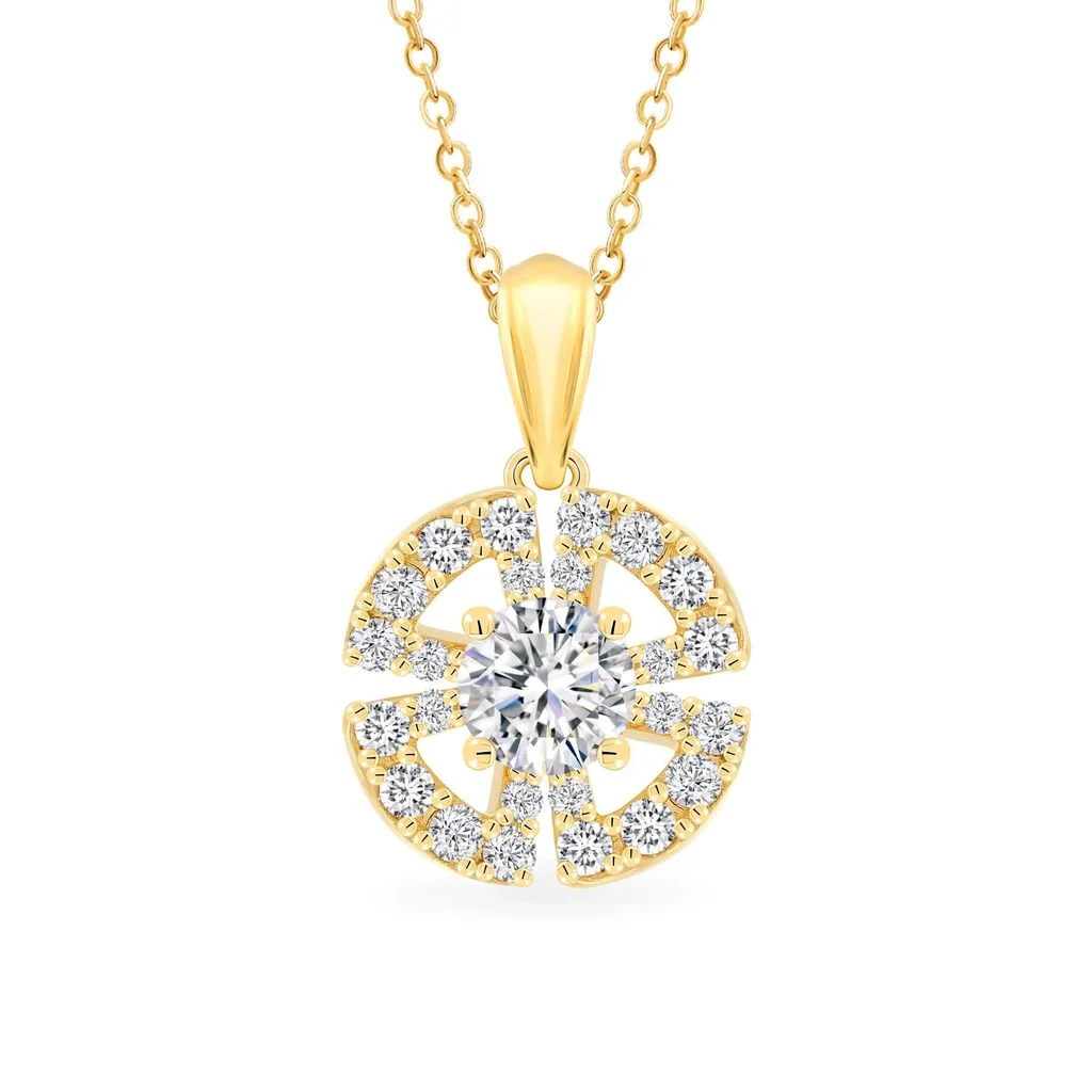 Mặt dây vàng 18K gắn đá CZ DOJI AFPM300439D1CZ1